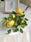 Laelfe Artificial Lemons Branches, 8 Head Faux Lemons with Stem Fake Lemon Themed for Kitchen Decoration Party Farmhouse Decor (Yellow)